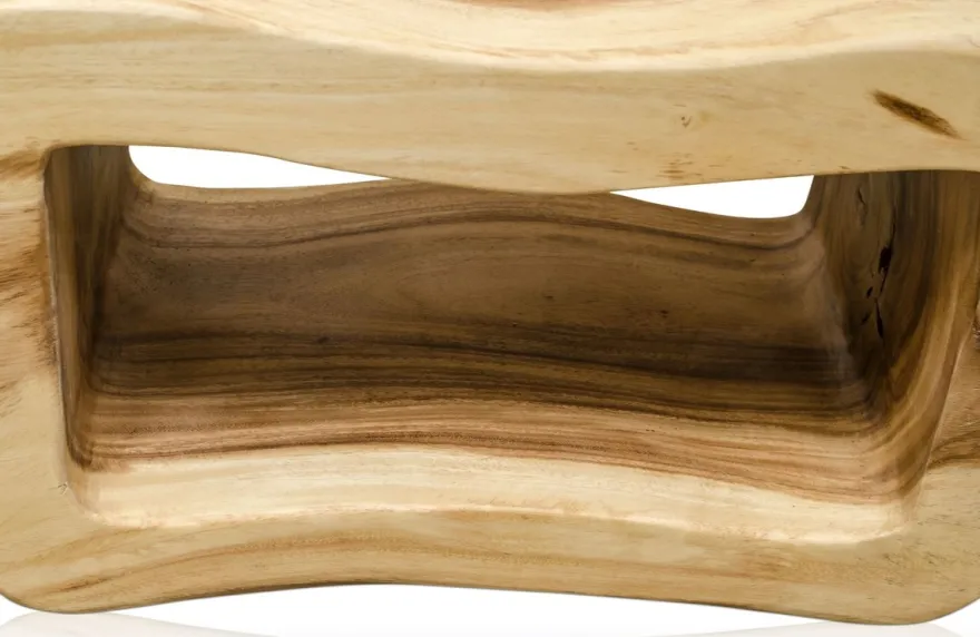 Casa Padrino Luxus Wohnzimmer Beistelltisch Naturfarben 60 x 30 x H. 40 cm - Designer Wohnzimmermöbel
