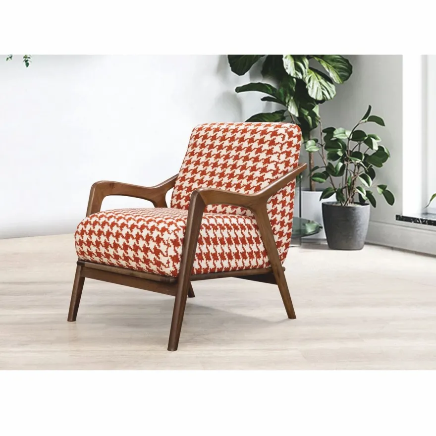 Casa Padrino Luxus Wohnzimmer & Hotel Sessel Rot / Weiß / Braun - Luxus Möbel
