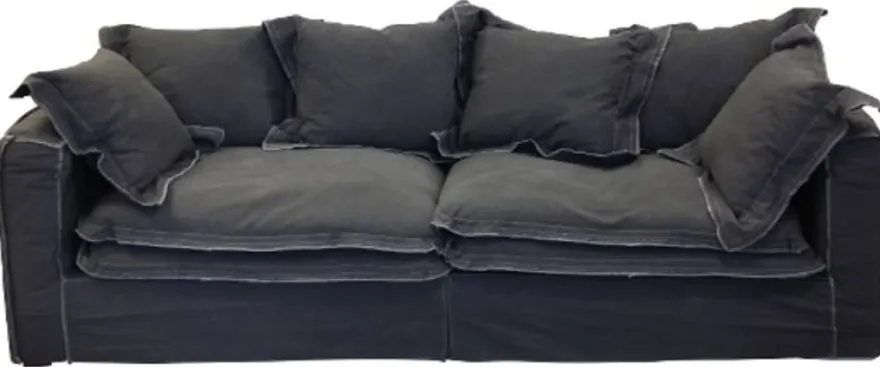 Casa Padrino Luxus Wohnzimmer Sofa Vintage Dunkelgrau 240 x 100 x H. 80 cm - Luxus Qualität