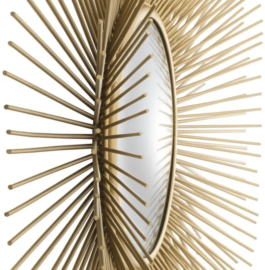 Casa Padrino Luxus Wohnzimmer Spiegel Gold - Designer Wandspiegel
