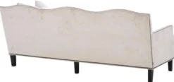 Casa Padrino Luxus Wohnzimmer Sofa Creme / Schwarz 220 x 98 x H. 90 cm - Limited Edition