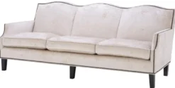 Casa Padrino Luxus Wohnzimmer Sofa Creme / Schwarz 220 x 98 x H. 90 cm - Limited Edition
