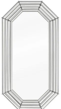 Casa Padrino Luxus Wohnzimmer Spiegel / Wandspiegel 98 x 7 x H. 188 cm - Luxus Möbel