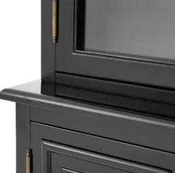 Casa Padrino Luxus Wohnzimmerschrank Schwarz 90 x 38 x H. 230 cm - Limited Edition
