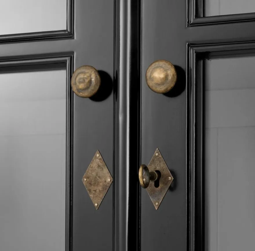 Casa Padrino Luxus Wohnzimmerschrank Schwarz 90 x 38 x H. 230 cm - Limited Edition