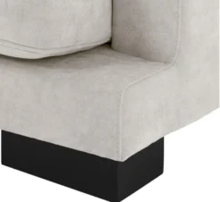 Casa Padrino Luxus Wohnzimmer Sofa Sandfarben / Schwarz 284 x 110 x H. 85 cm - Luxus Kollektion