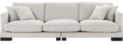 Casa Padrino Luxus Wohnzimmer Sofa Sandfarben / Schwarz 284 x 110 x H. 85 cm - Luxus Kollektion