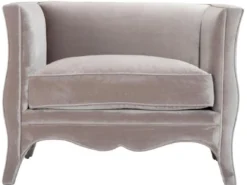 Casa Padrino Luxus Wohnzimmer Samt Sessel Grau 100 x 79 x H. 75 cm - Wohnzimmermöbel
