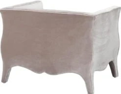Casa Padrino Luxus Wohnzimmer Samt Sessel Grau 100 x 79 x H. 75 cm - Wohnzimmermöbel
