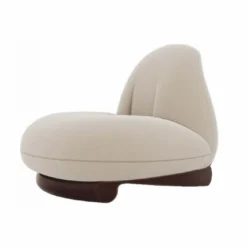 Casa Padrino Luxus Wohnzimmer & Hotel Samt Sessel Creme / Dunkelbraun - Luxus Möbel