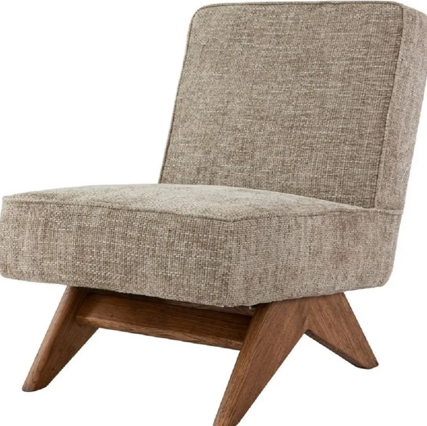 Casa Padrino Luxus Wohnzimmer & Hotel Sessel Beige / Braun H. 73 cm - Luxus Möbel