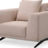 Casa Padrino Luxus Wohnzimmer Sessel mit Kissen Sandfarben / Bronze 110 x 108 x H. 64 cm - Wohnzimmer Möbel - Luxus Möbel