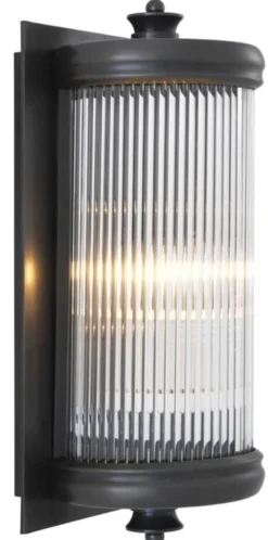 Casa Padrino Luxus Wohnzimmer Wandlampe Bronze 13 x 11 x H. 29 cm - Hotel Möbel