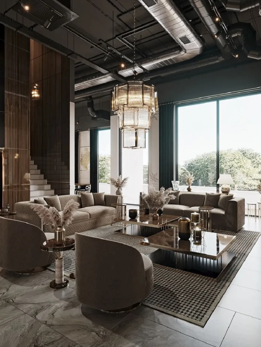 Casa Padrino Luxus Wohnzimmer & Hotel Sessel Grau / Gold 85 x 82 x H. 80 cm