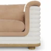 Casa Padrino Luxus Wohnzimmer & Hotel Sessel Braun / Weiß 115 cm - Premium Qualität