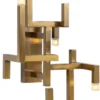 Casa Padrino Luxus Wohnzimmer Edelstahl LED Wandleuchte Gold 30,5 x 28,5 x H. 73,5 cm - Designer Wandlampe