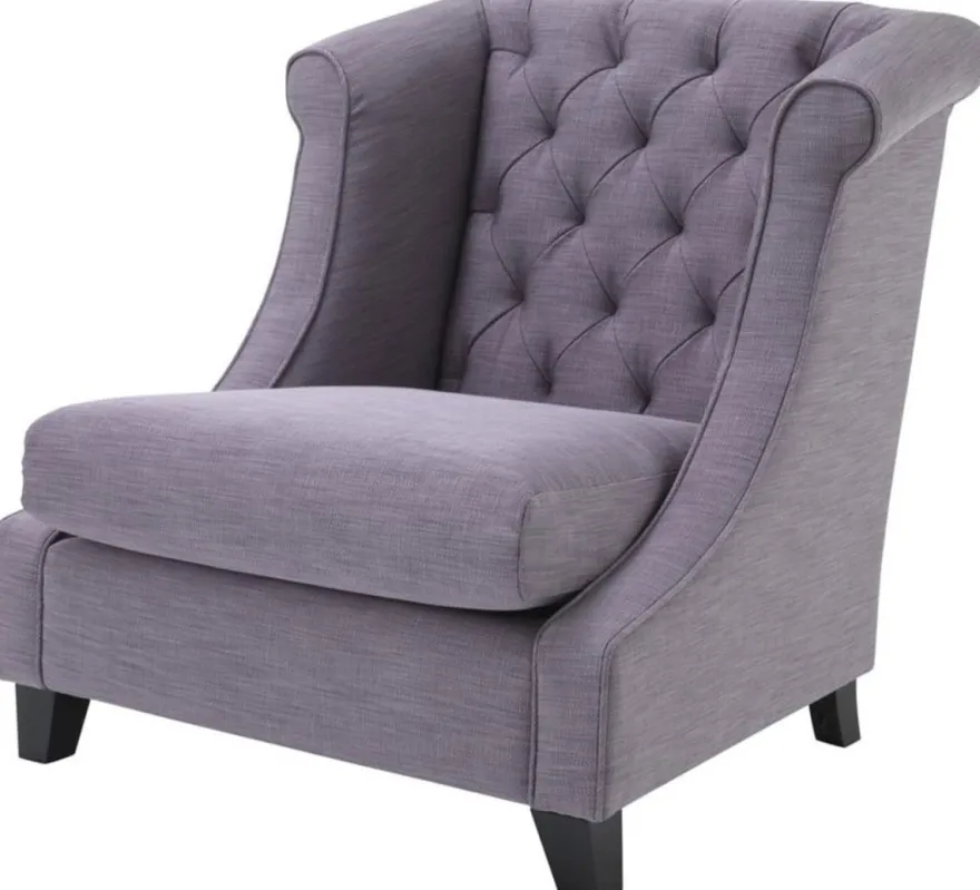 Casa Padrino Luxus Wohnzimmer Sessel Lila 86 x 93 x H. 92 cm - Hotel Möbel