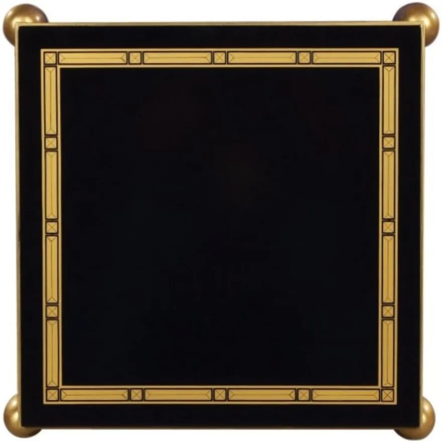 Casa Padrino Luxus Wohnzimmer Blumentisch Schwarz / Gold 45 x 45 x H. 95 cm - Luxus Beistelltisch