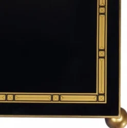Casa Padrino Luxus Wohnzimmer Blumentisch Schwarz / Gold 45 x 45 x H. 95 cm - Luxus Beistelltisch