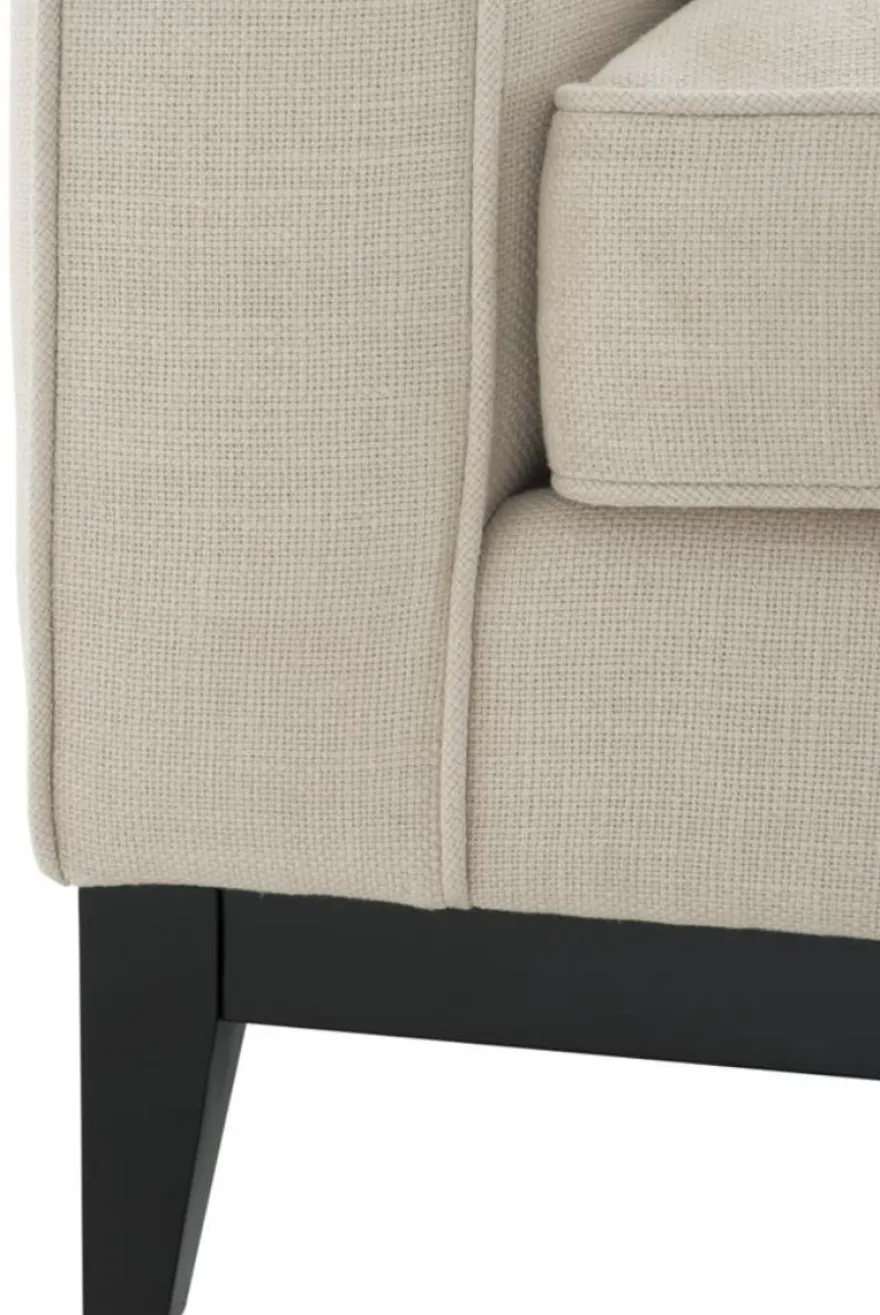 Casa Padrino Luxus Wohnzimmer Sessel Naturfarbig 116 x 106 x H. 94 cm - Luxus Möbel