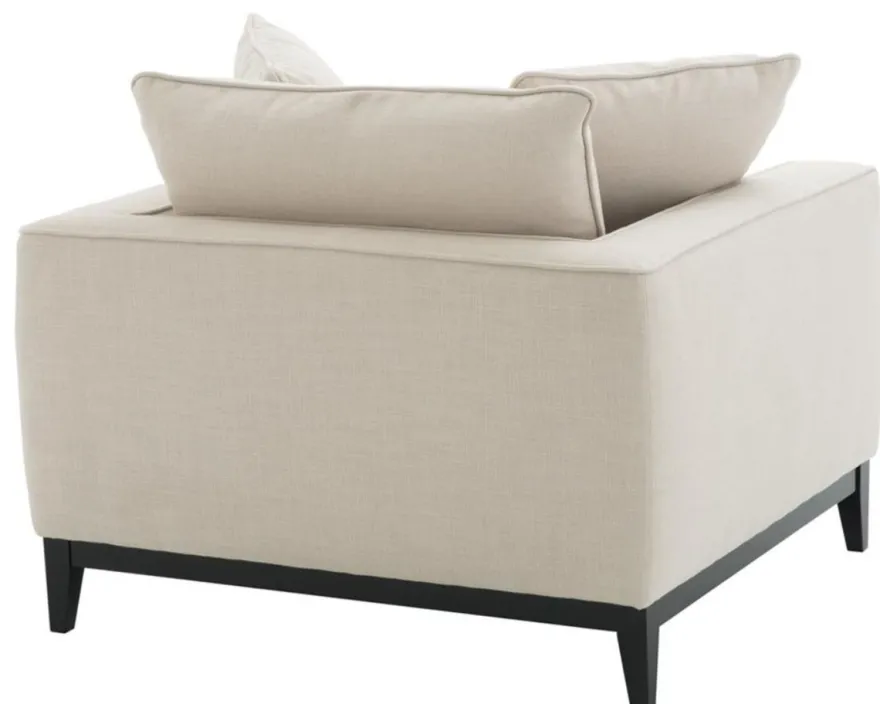 Casa Padrino Luxus Wohnzimmer Sessel Naturfarbig 116 x 106 x H. 94 cm - Luxus Möbel