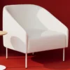 Casa Padrino Luxus Wohnzimmer Sessel Weiß H. 79 cm - Hotel Lobby Sessel