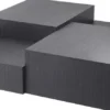 Casa Padrino Luxus Wohnzimmer Couchtisch Grau 112 x 112 x H. 40 cm - Wohnzimmertisch mit 3 verschiedenen Tischhöhen - Luxus Möbel