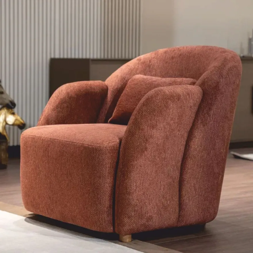Casa Padrino Luxus Wohnzimmer & Hotel Sessel Braun / Naturfarben 80 x 90 x H. 85 cm - Luxus Möbel