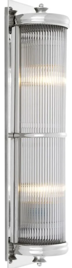 Casa Padrino Luxus Wohnzimmer Wandlampe Silber 13 x 11 x H. 52 cm - Luxus Kollektion