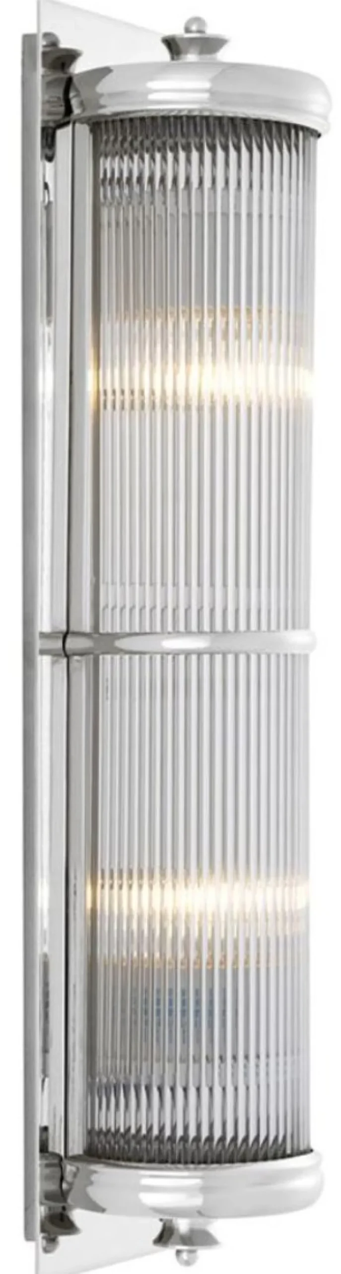 Casa Padrino Luxus Wohnzimmer Wandlampe Silber 13 x 11 x H. 52 cm - Luxus Kollektion