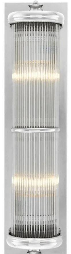 Casa Padrino Luxus Wohnzimmer Wandlampe Silber 13 x 11 x H. 52 cm - Luxus Kollektion