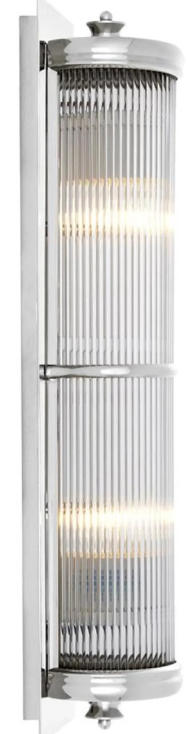 Casa Padrino Luxus Wohnzimmer Wandlampe Silber 13 x 11 x H. 52 cm - Luxus Kollektion