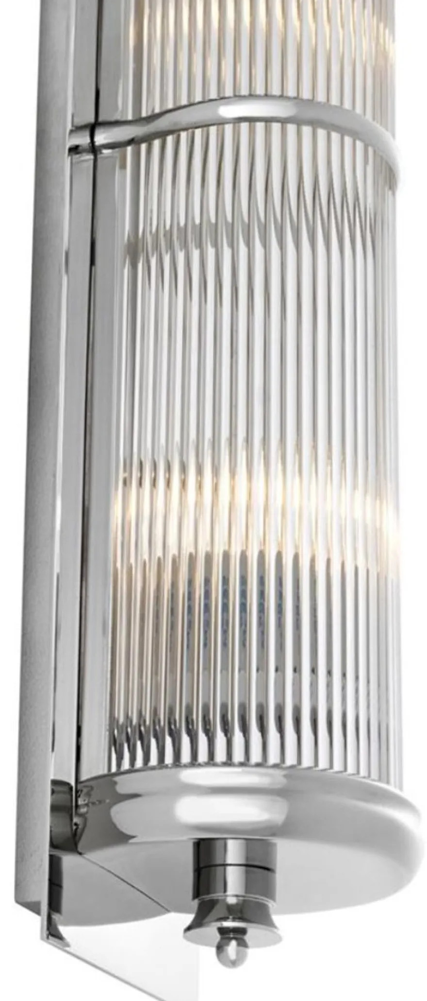 Casa Padrino Luxus Wohnzimmer Wandlampe Silber 13 x 11 x H. 52 cm - Luxus Kollektion