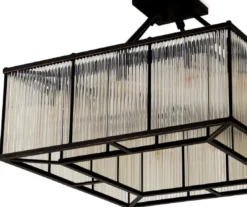 Casa Padrino Luxus Wohnzimmer Deckenleuchte Bronze 80 cm