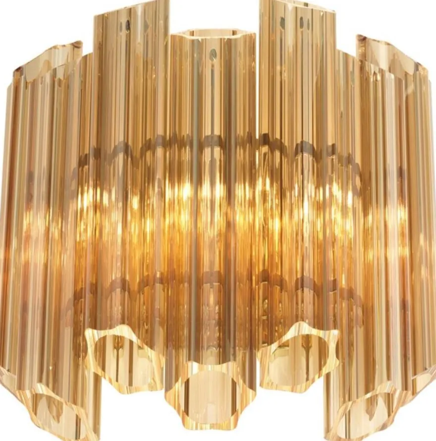 Casa Padrino Luxus Wohnzimmer Wandleuchte Gold 33 x 17 x H. 32,5 cm - Luxus Kollektion