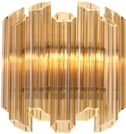 Casa Padrino Luxus Wohnzimmer Wandleuchte Gold 33 x 17 x H. 32,5 cm - Luxus Kollektion