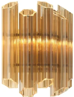 Casa Padrino Luxus Wohnzimmer Wandleuchte Gold 33 x 17 x H. 32,5 cm - Luxus Kollektion
