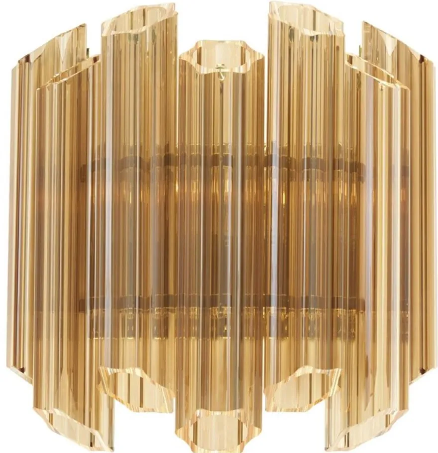 Casa Padrino Luxus Wohnzimmer Wandleuchte Gold 33 x 17 x H. 32,5 cm - Luxus Kollektion