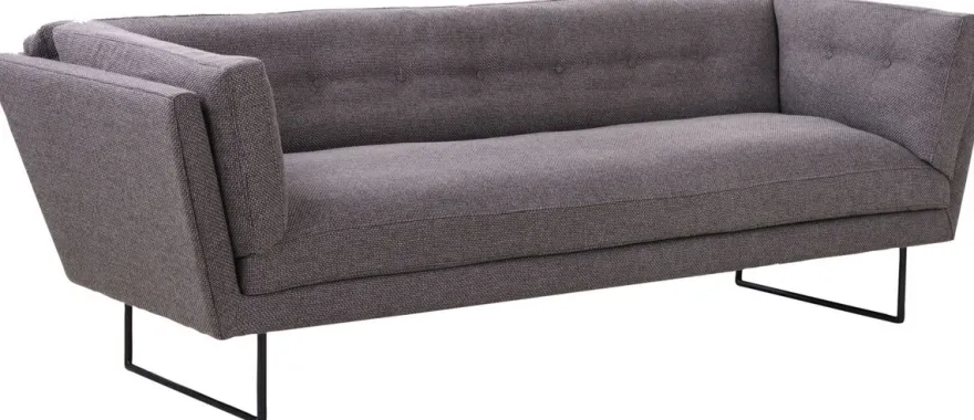 Casa Padrino Luxus Wohnzimmer Sofa Dunkelgrau / Schwarz 230 x 87 x H. 78 cm - Wohnzimmermöbel