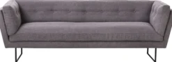 Casa Padrino Luxus Wohnzimmer Sofa Dunkelgrau / Schwarz 230 x 87 x H. 78 cm - Wohnzimmermöbel