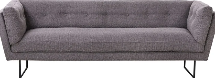 Casa Padrino Luxus Wohnzimmer Sofa Dunkelgrau / Schwarz 230 x 87 x H. 78 cm - Wohnzimmermöbel