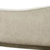 Casa Padrino Luxus Wohnzimmer Sofa Weiß-Beige / Bronze 230 x 85 x H. 82 cm - Gebogene Luxus Couch mit 2 dekorativen Kissen