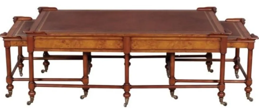 Casa Padrino Luxus Wohnzimmer Couchtisch Hellbraun / Braun 133 x 81 x H. 50 cm - Luxus Qualität