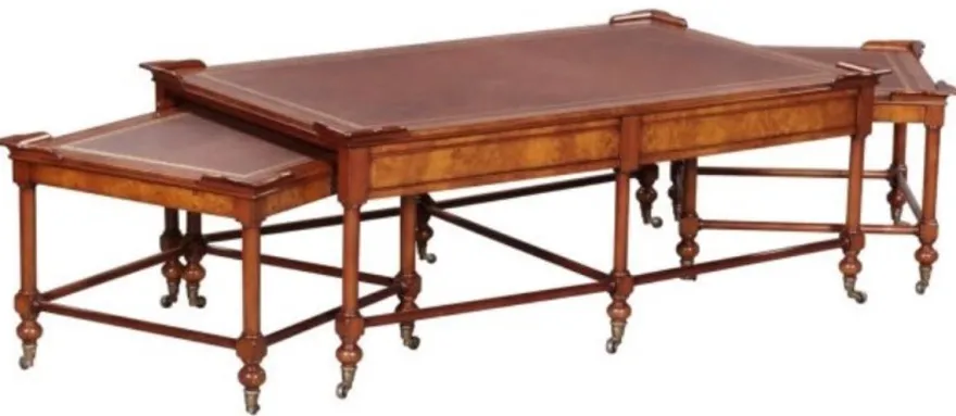 Casa Padrino Luxus Wohnzimmer Couchtisch Hellbraun / Braun 133 x 81 x H. 50 cm - Luxus Qualität