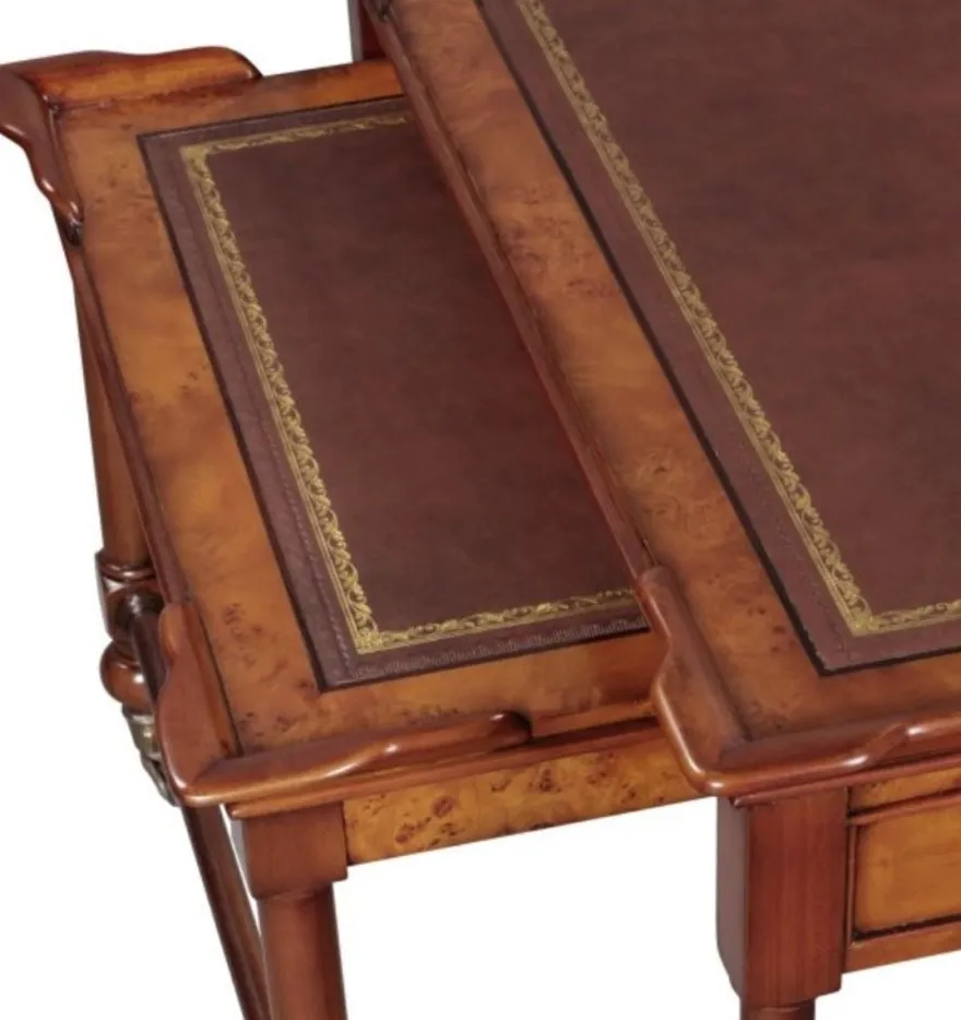 Casa Padrino Luxus Wohnzimmer Couchtisch Hellbraun / Braun 133 x 81 x H. 50 cm - Luxus Qualität