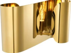 Casa Padrino Luxus Wohnzimmer Wandleuchte Gold 38 x 11 x H. 21 cm - Designer Hotel Restaurant Wandlampe