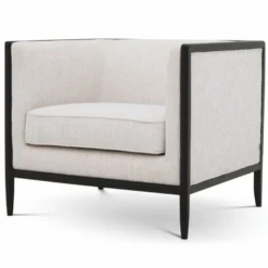 Casa Padrino Luxus Wohnzimmer & Hotel Sessel Creme / Schwarz 78 cm - Luxus Möbel