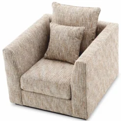 Casa Padrino Luxus Wohnzimmer & Hotel Sessel Beige / Schwarz H. 90 cm - Luxus Möbel