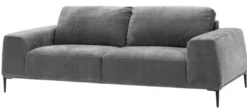 Casa Padrino Luxus Wohnzimmer Sofa in Grau - Edles Design 223 x 93 x H. 80 cm