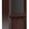 Casa Padrino Luxus Wohnzimmerschrank mit 2 Türen Dunkelbraun / Silber 45,4 x 44,2 x H. 225,6 cm - Luxus Kollektion
